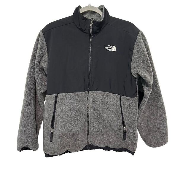 The North Face Denali Fleece Jacket Boys XL Gray Full Zip - Picture 1 of 12